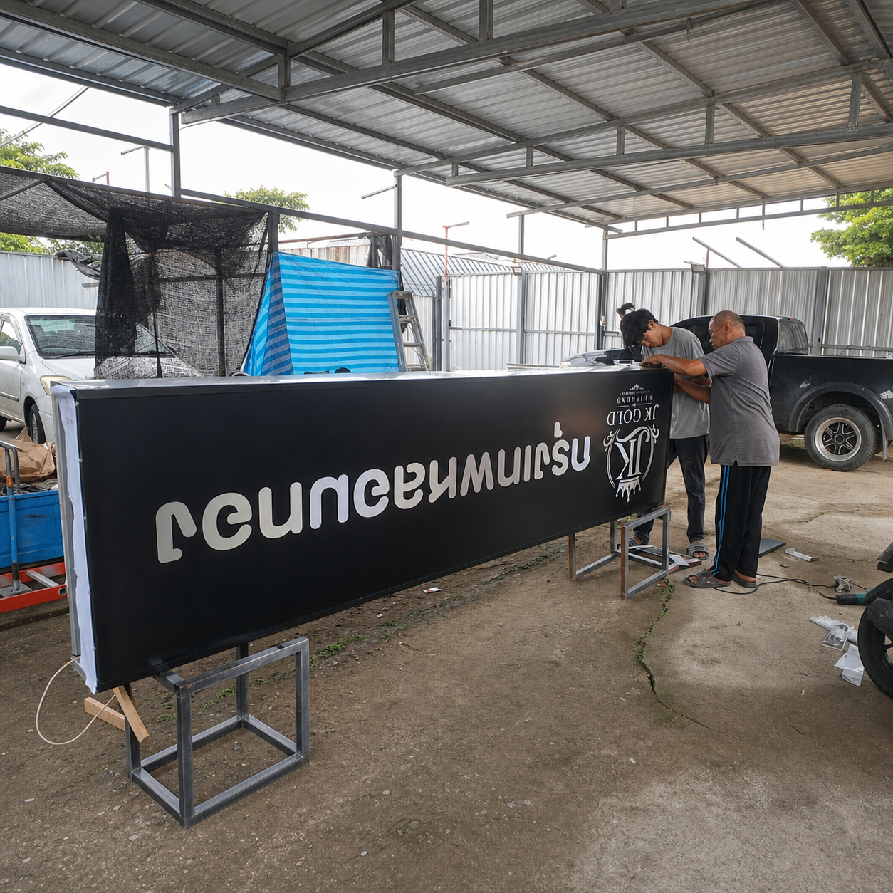 ตัวอย่างผลงานป้ายไฟและกล่องไฟ ลำดับที่ 2